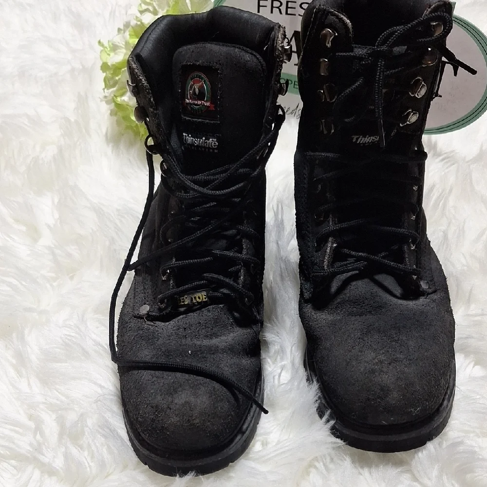 Boots with Black and Red Details